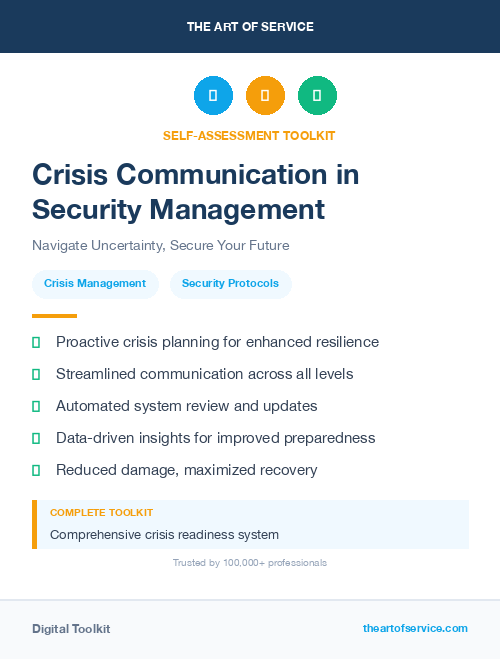 Crisis Communication in Security Management