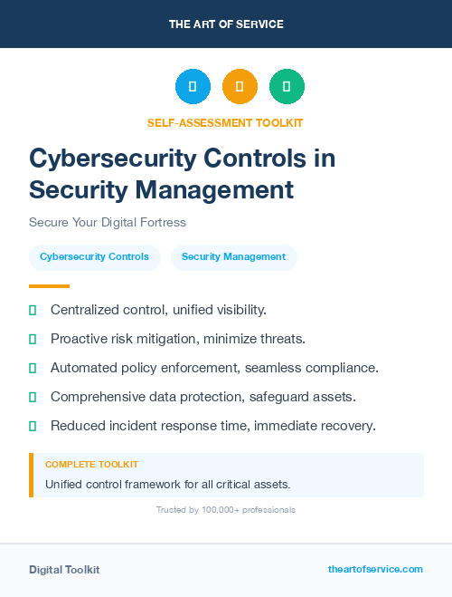 Cybersecurity Controls in Security Management