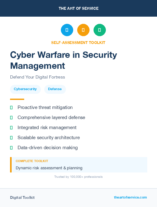 Cyber Warfare in Security Management