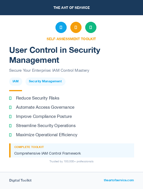 User Control in Security Management