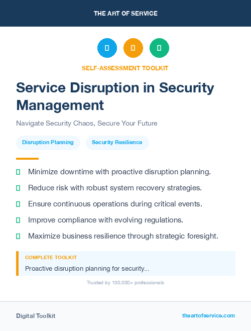 Service Disruption in Security Management