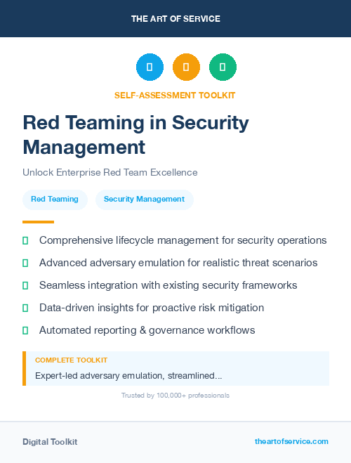 Red Teaming in Security Management