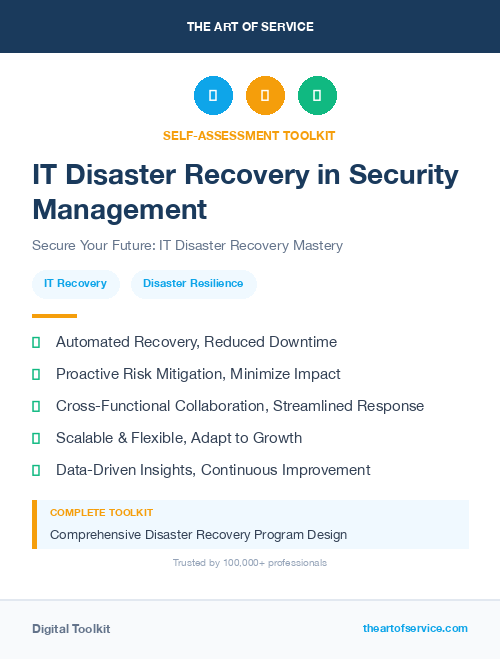 IT Disaster Recovery in Security Management