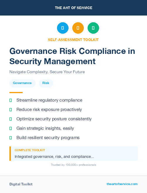 Governance Risk Compliance in Security Management