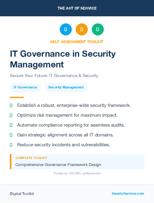 IT Governance in Security Management