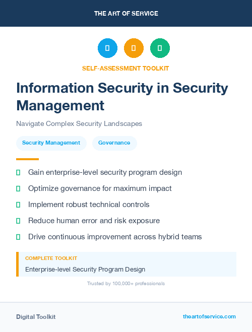 Information Security in Security Management