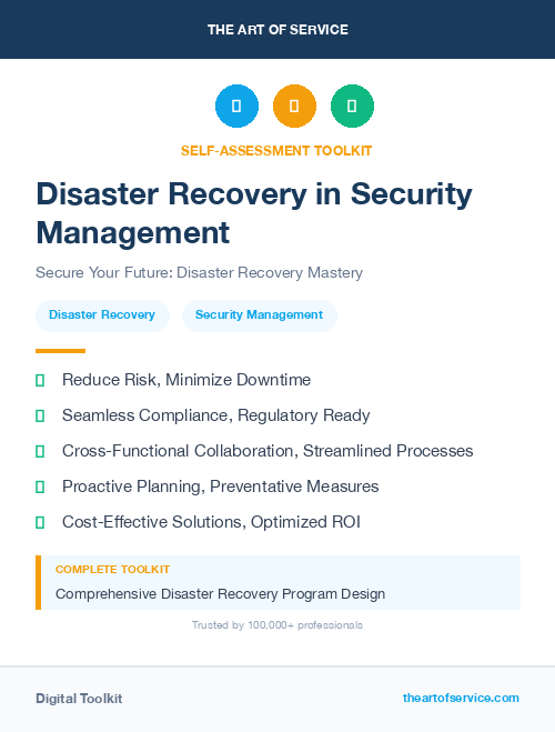 Disaster Recovery in Security Management