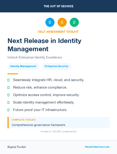 Next Release in Identity Management