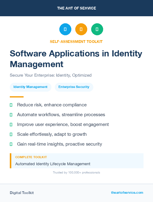 Software Applications in Identity Management
