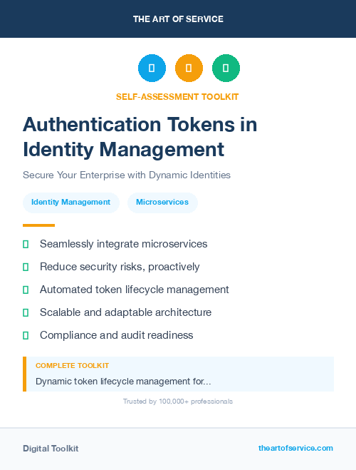 Authentication Tokens in Identity Management