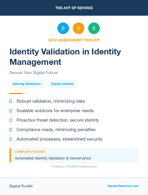 Identity Validation in Identity Management