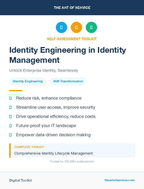 Identity Engineering in Identity Management