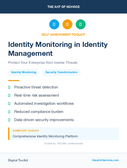 Identity Monitoring in Identity Management