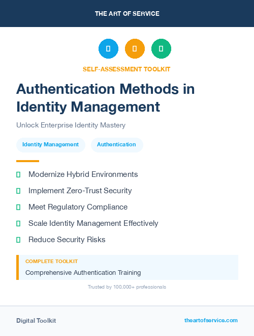 Authentication Methods in Identity Management