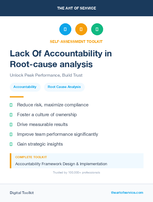 Lack Of Accountability in Root-cause analysis