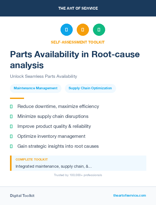 Parts Availability in Root-cause analysis