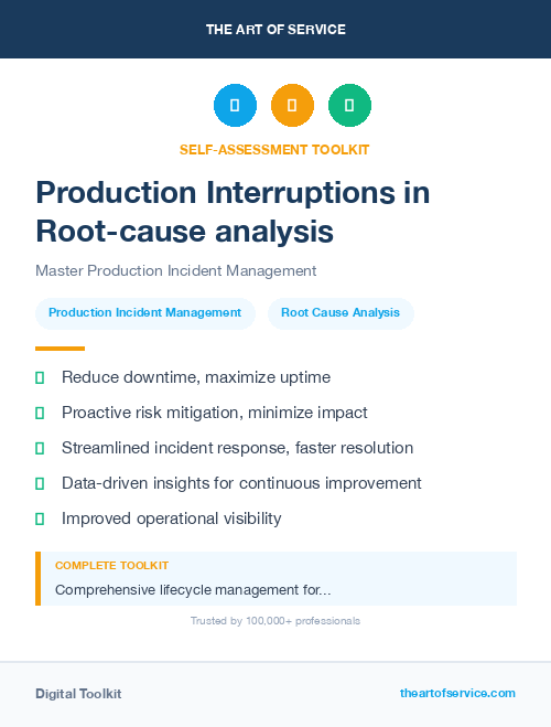 Production Interruptions in Root-cause analysis