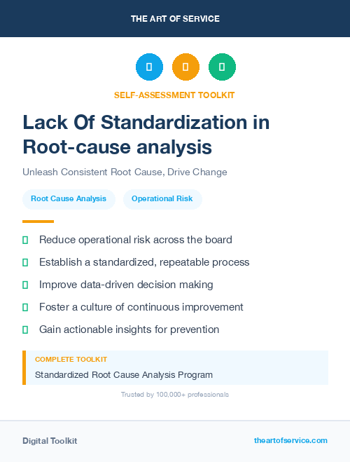 Lack Of Standardization in Root-cause analysis