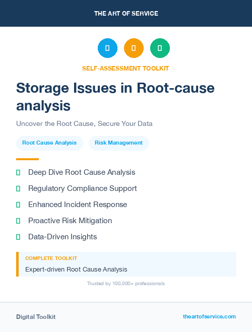 Storage Issues in Root-cause analysis