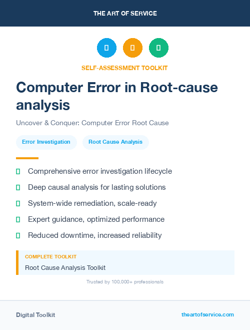 Computer Error in Root-cause analysis