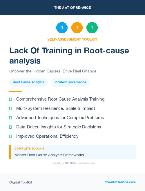 Lack Of Training in Root-cause analysis