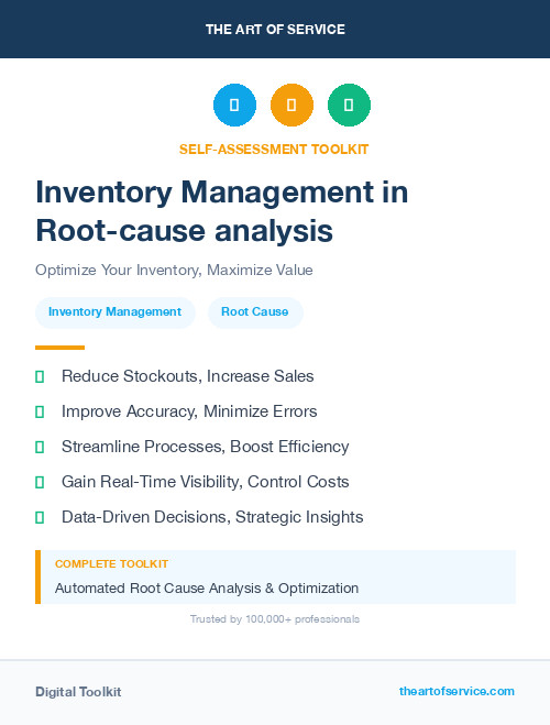 Inventory Management in Root-cause analysis