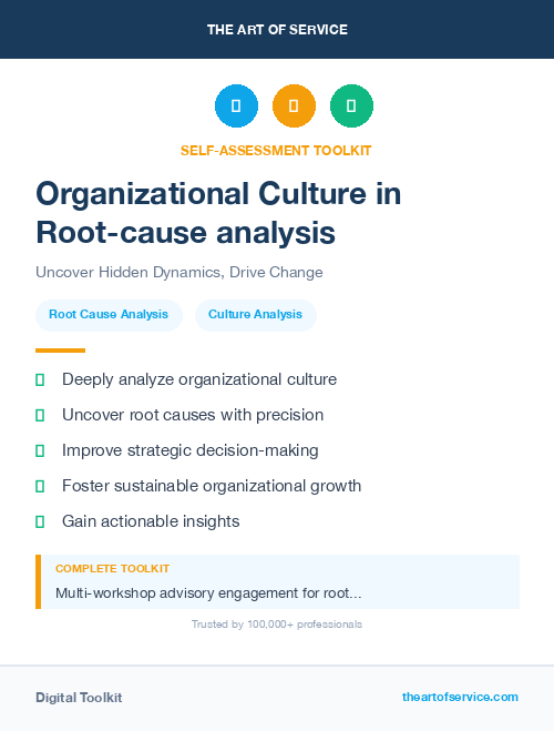 Organizational Culture in Root-cause analysis