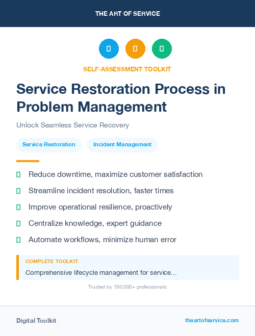 Service Restoration Process in Problem Management