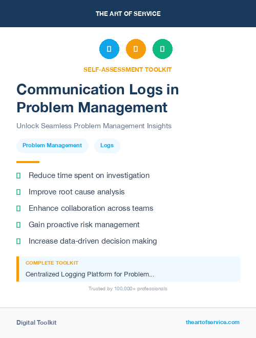 Communication Logs in Problem Management