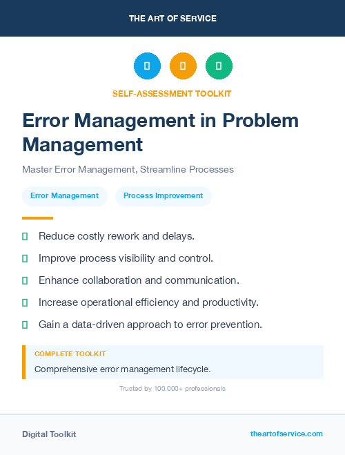Error Management in Problem Management