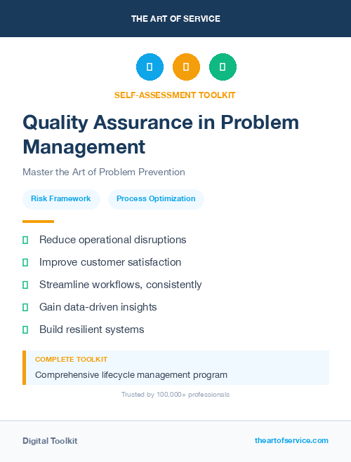 Quality Assurance in Problem Management