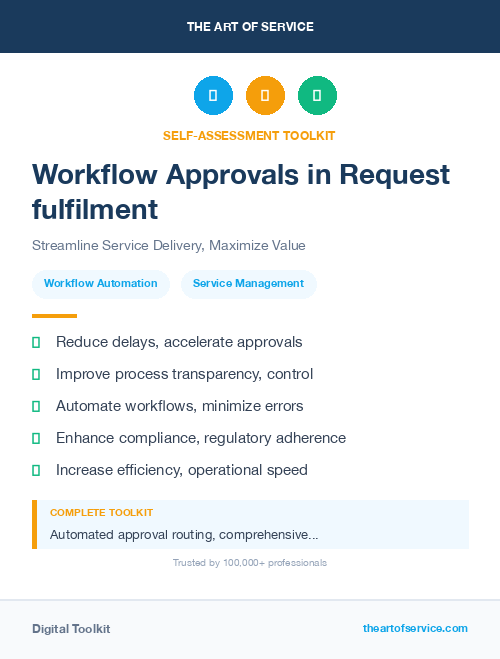 Workflow Approvals in Request fulfilment