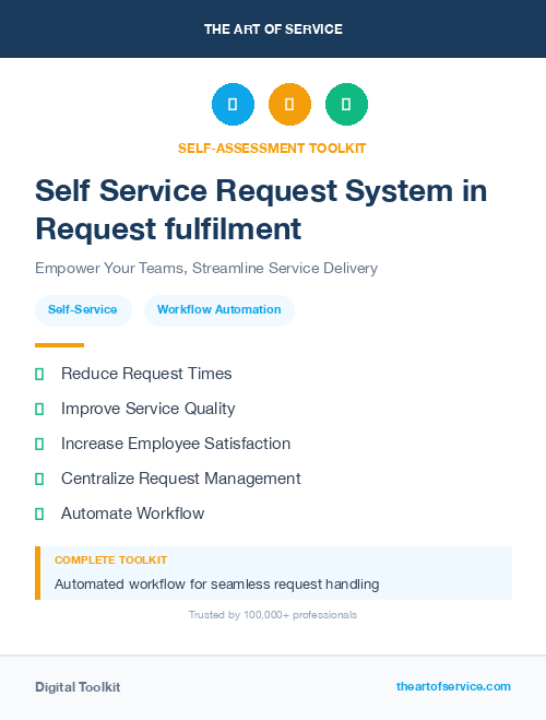 Self Service Request System in Request fulfilment