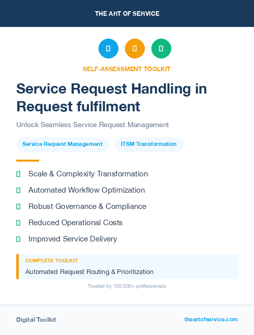 Service Request Handling in Request fulfilment