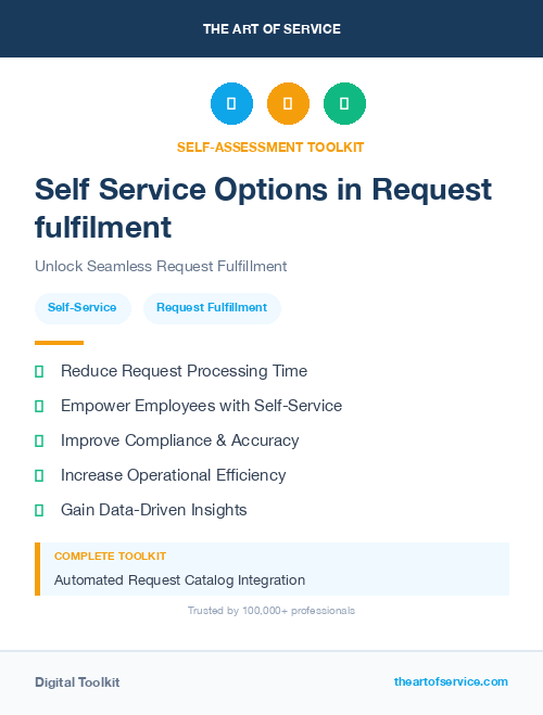 Self Service Options in Request fulfilment