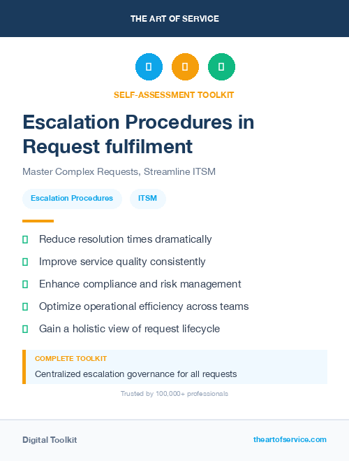Escalation Procedures in Request fulfilment