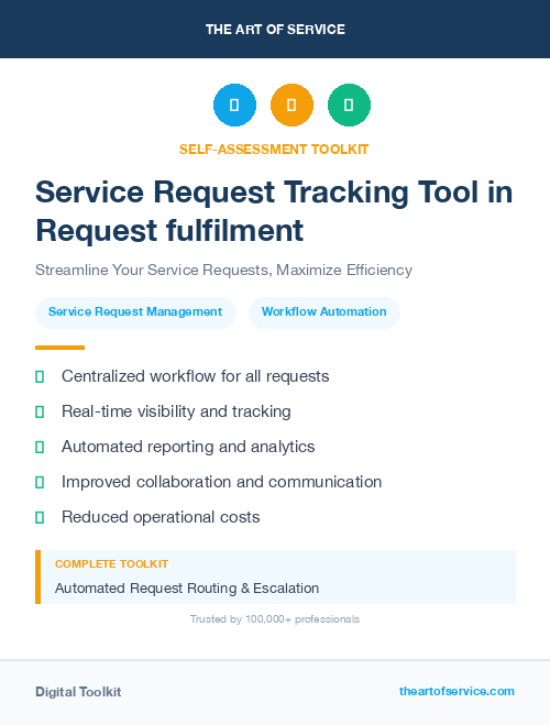 Service Request Tracking Tool in Request fulfilment