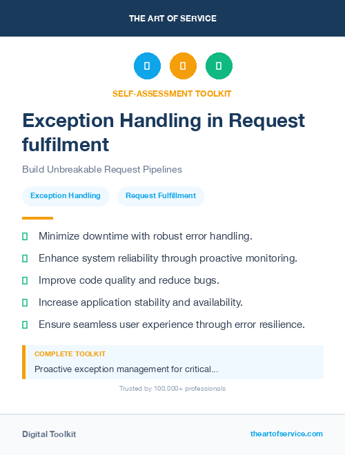 Exception Handling in Request fulfilment