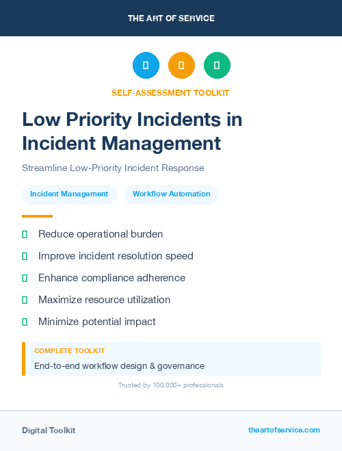 Low Priority Incidents in Incident Management