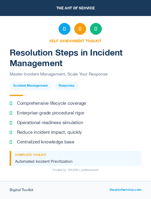 Resolution Steps in Incident Management