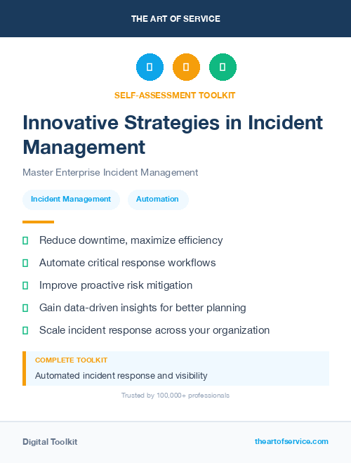 Innovative Strategies in Incident Management
