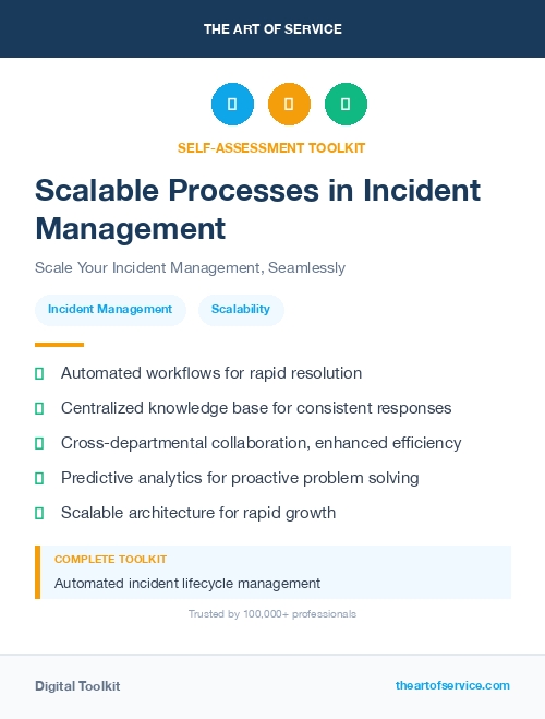 Scalable Processes in Incident Management