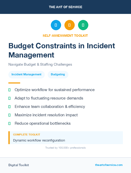 Budget Constraints in Incident Management