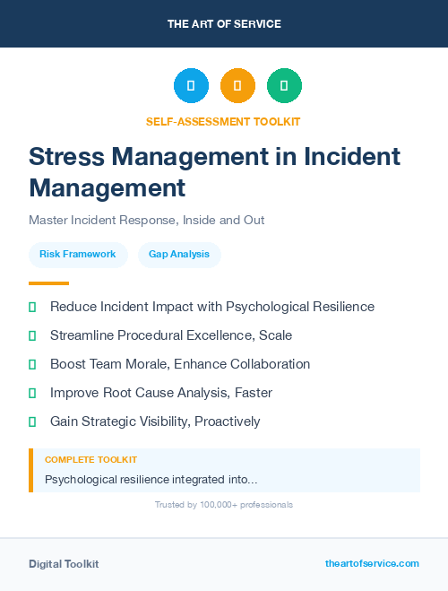 Stress Management in Incident Management