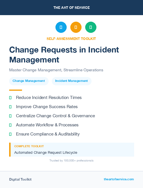 Change Requests in Incident Management