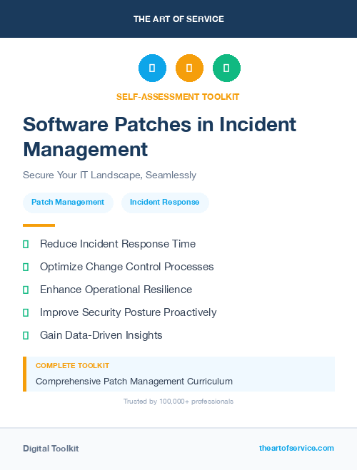 Software Patches in Incident Management