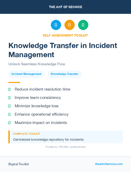 Knowledge Transfer in Incident Management