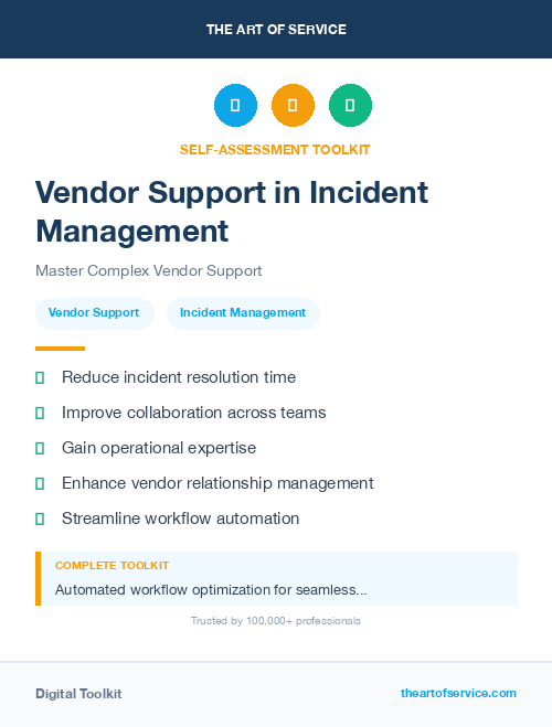 Vendor Support in Incident Management
