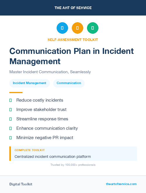 Communication Plan in Incident Management
