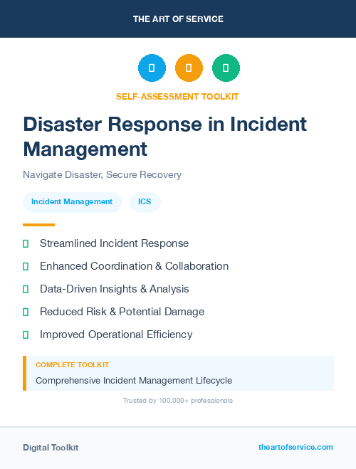 Disaster Response in Incident Management